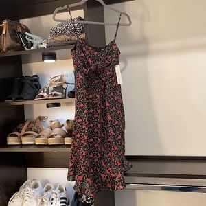 NWT Vice Dolls floral black midi dress